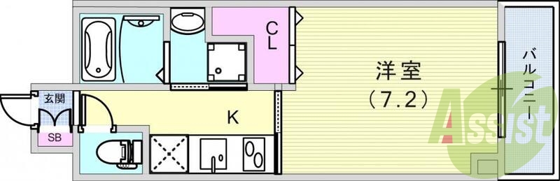 6階の間取り図