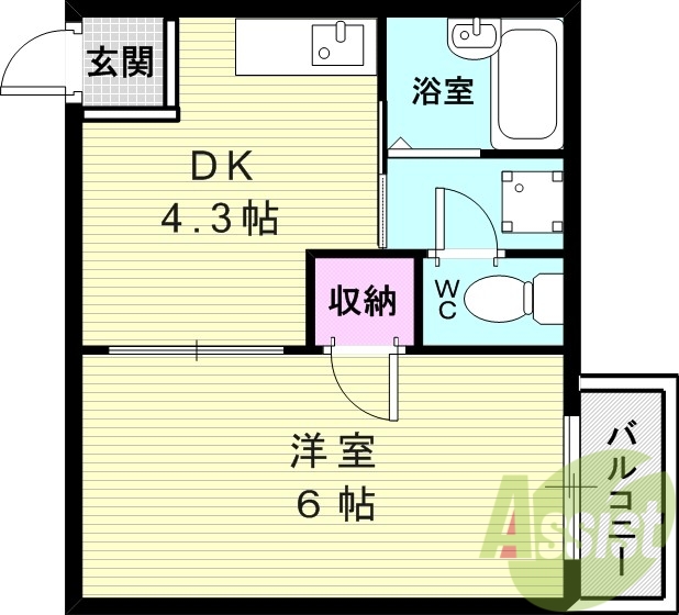 洋室の広さが魅力的室内大変きれいです!