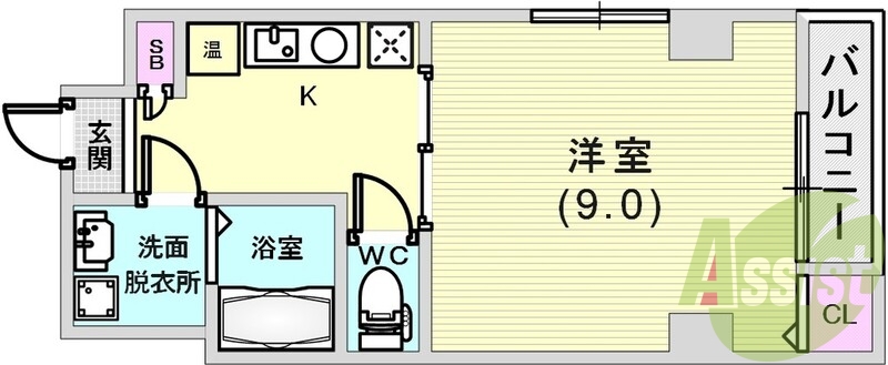 ワンフロア1戸住宅です