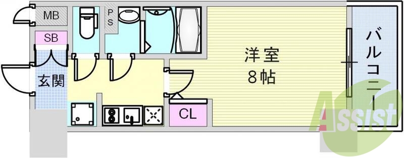 8階の間取り図