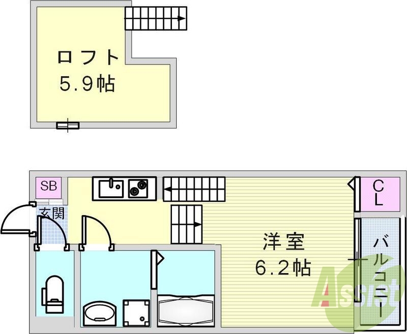 ロフト付きの新築物件です