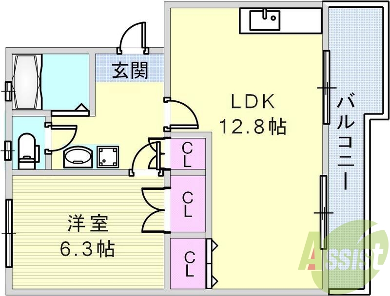 広々した１ＬＤＫに住んでみませんか？