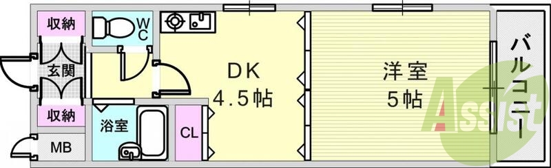 1DK（25.31平米）女性専用・モニターホン・IHコンロ