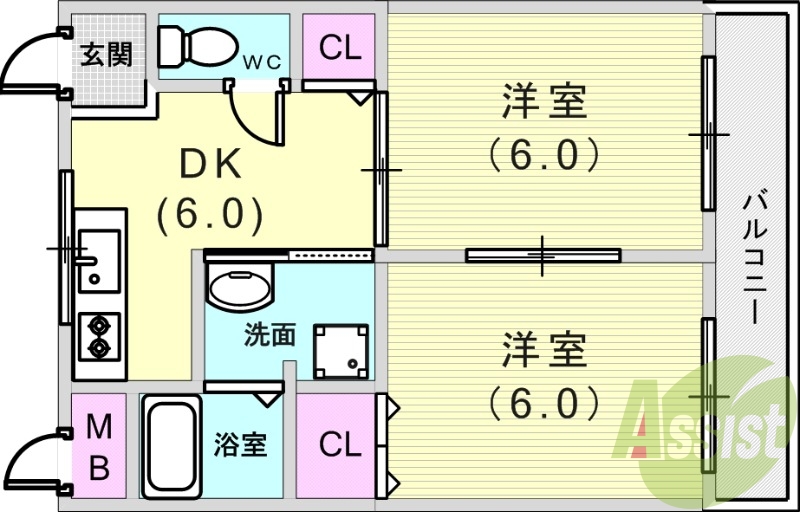 2階の間取り図
