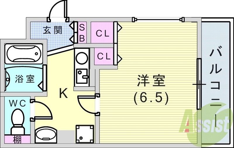 広めの間取りでセパレートが暮らしやすいですね