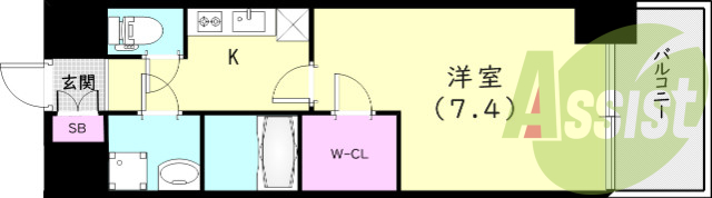 8階の間取り図