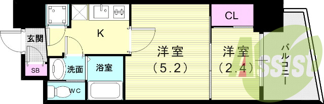 2階の間取り図