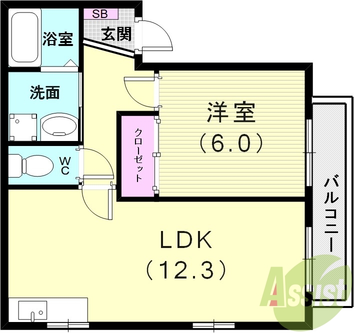 2階の間取り図