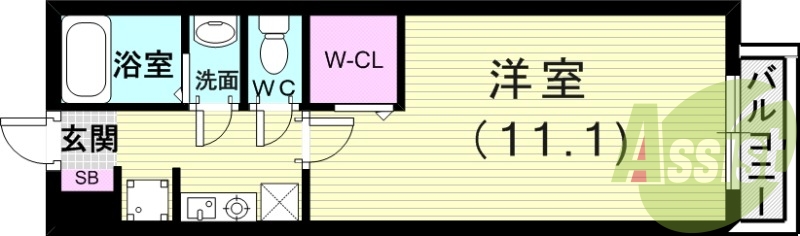 １K（32.37平米）TVモニタホン・エアコン・宅配ボックス