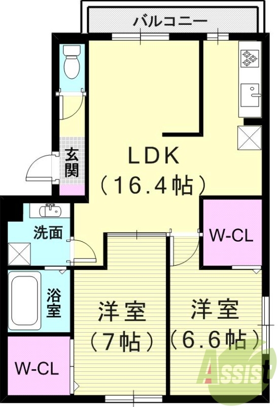 嬉しいウォークインクローゼット