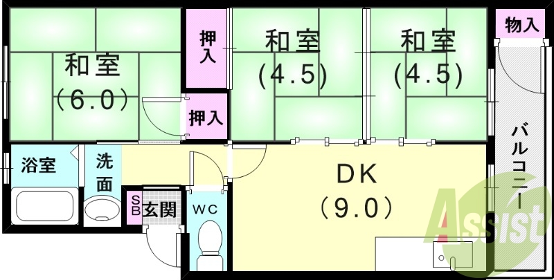 3階の間取り図