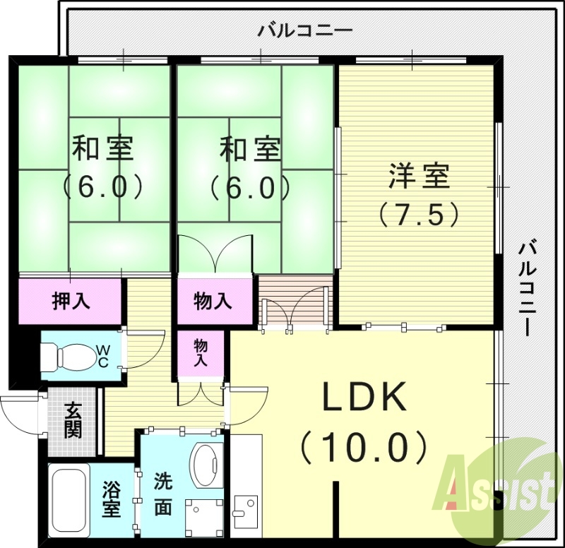 4階の間取り図