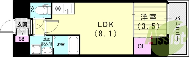 1階の間取り図