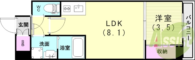 4階の間取り図
