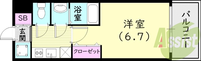 6階の間取り図