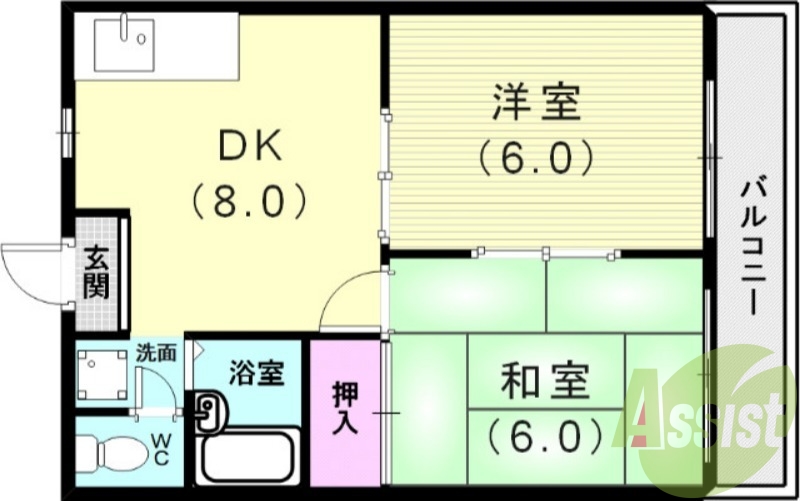 2階の間取り図