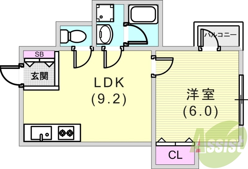 1LDK（31.18平米）システムキッチン・インターフォン
