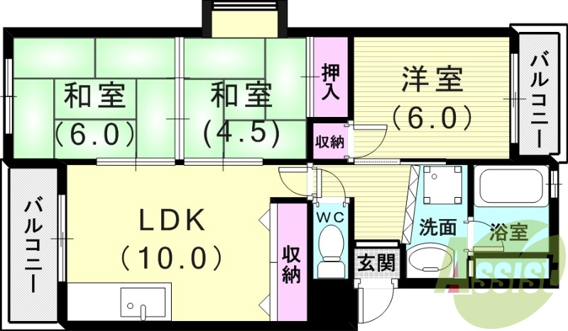 3階の間取り図