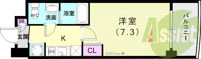 6階の間取り図