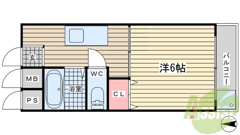 風呂・トイレ別のセパレートです。