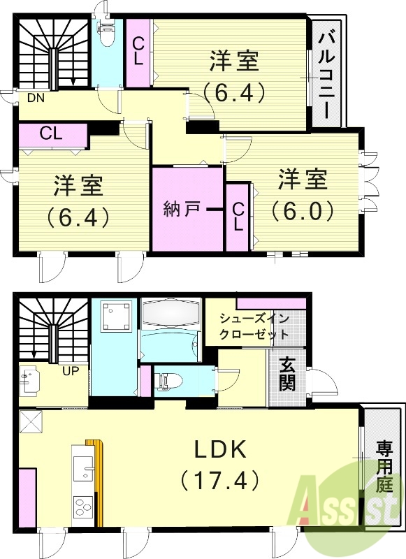 3LDK(99.06平米）モニターフォン・専用庭