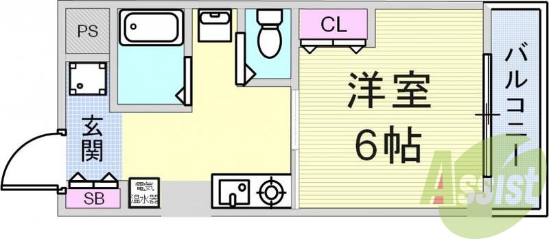 嬉しい三点セパレートのお部屋です。クローゼットもあります。