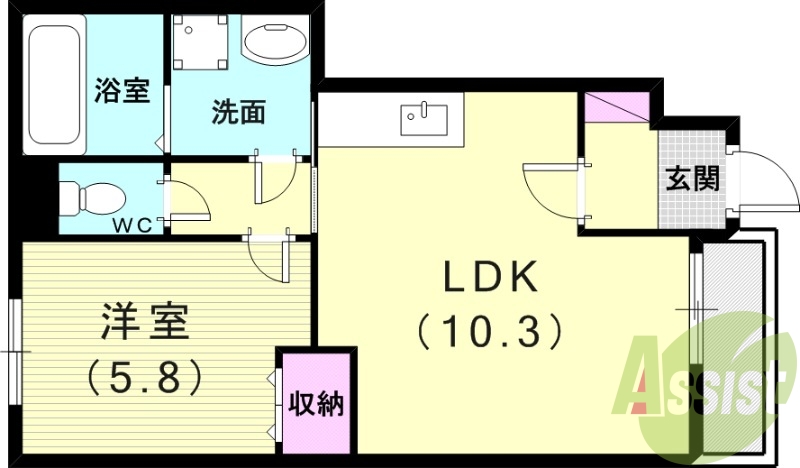 1階の間取り図