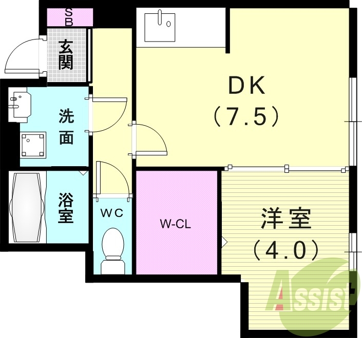 1階の間取り図