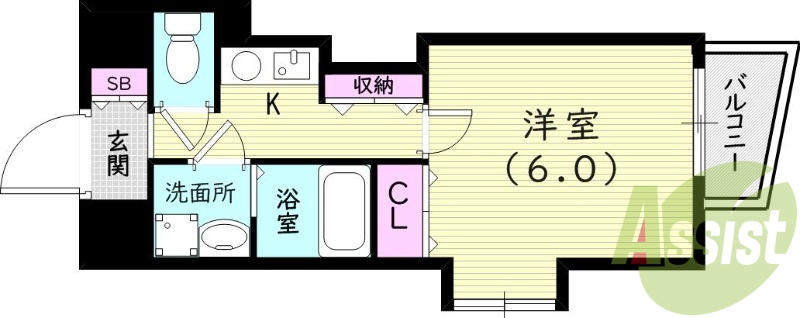 6階の間取り図