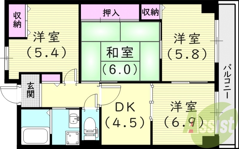 3階の間取り図