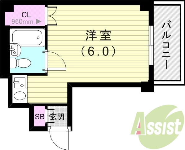 4階の間取り図