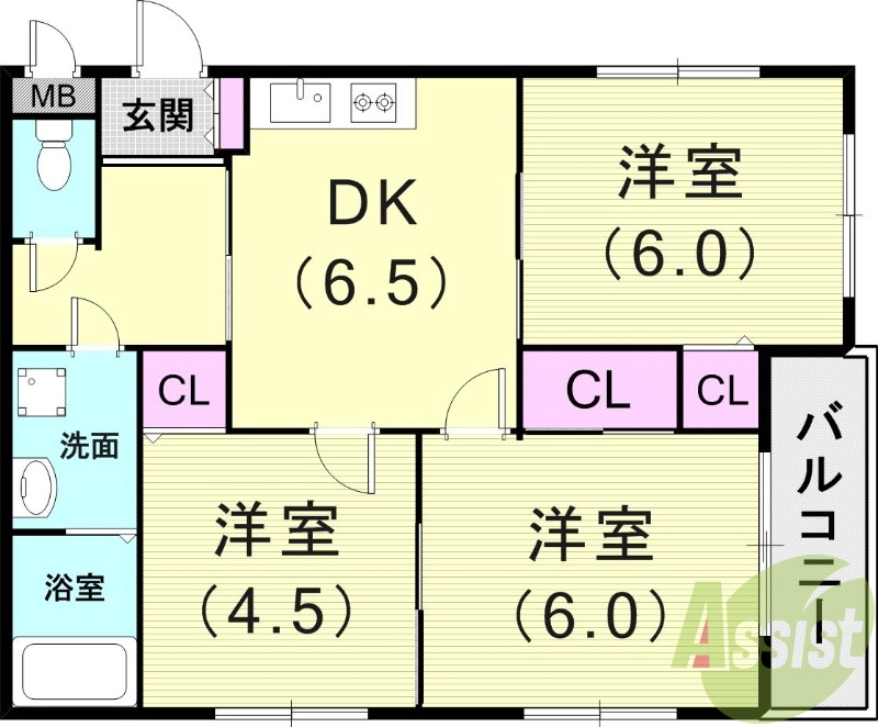2階の間取り図