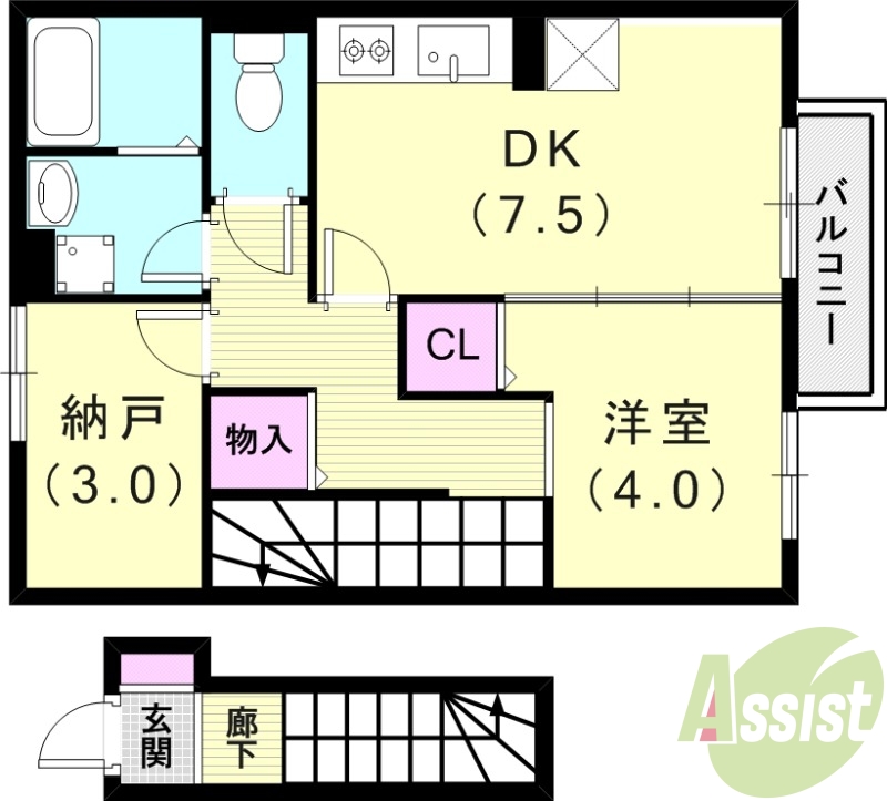 2階の間取り図