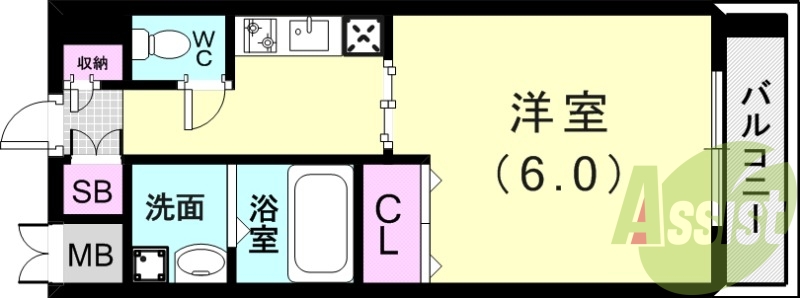 風呂・トイレ別のセパレート広々間取り