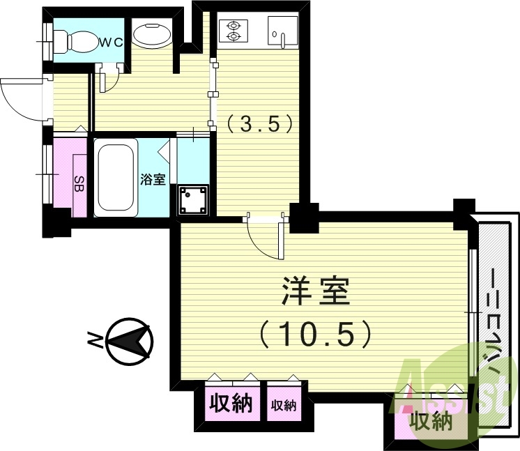 5階の間取り図