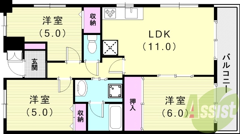3階の間取り図