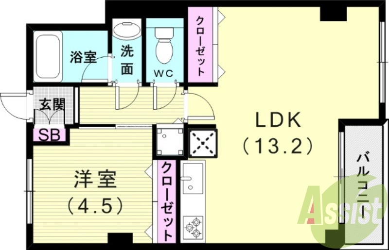 5階の間取り図