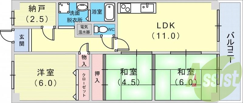 ３ＳＬＤＫ（６８平米）