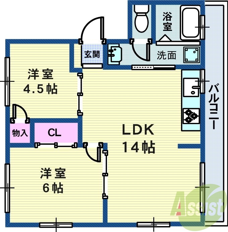 2階の間取り図