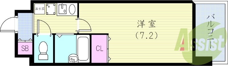 使いやすい1Kの間取りです。