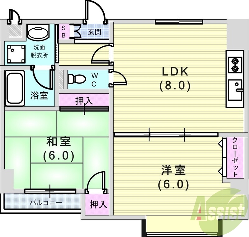 2階の間取り図