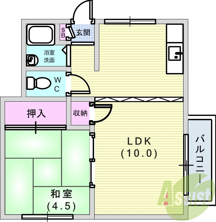 4階の間取り図