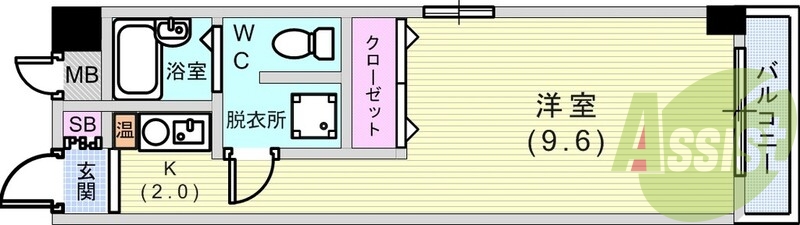 すっきりした間取です。