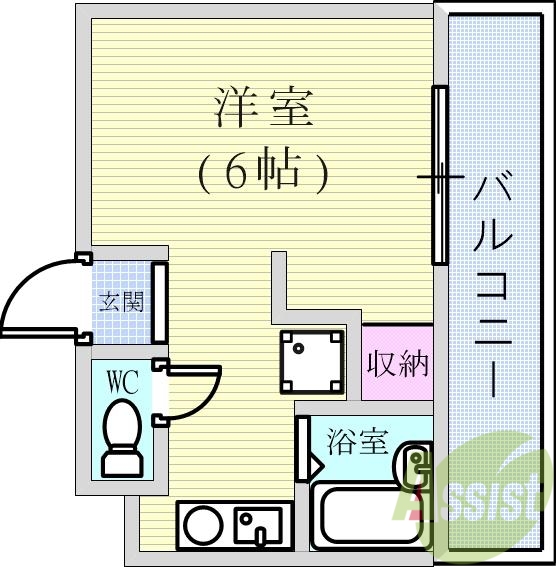 お家賃の抑えられるセパレートのお部屋です