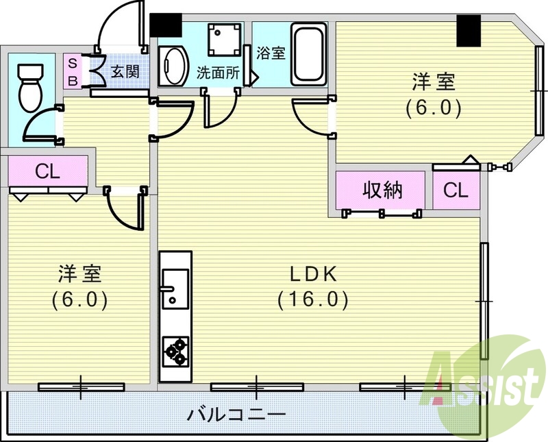 1階の間取り図