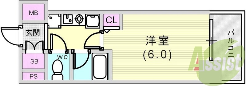 単身さん向けの間取りです。