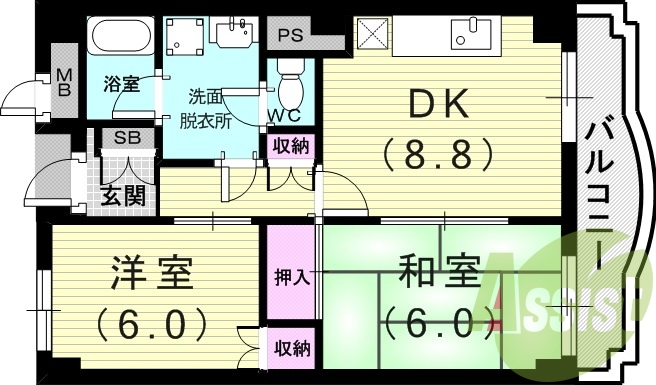 1階の間取り図