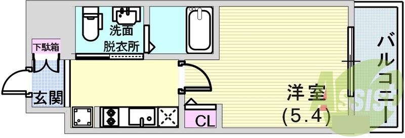 8階の間取り図