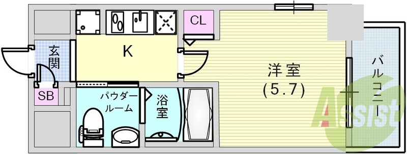 2階の間取り図