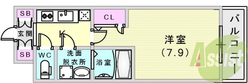 駅近の1ＤＫですー